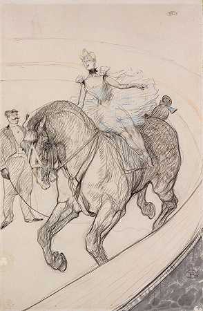 马戏团：裸体（1899） by Henri de Toulouse-Lautrec