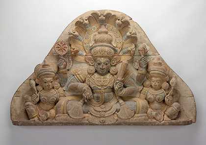 毗湿奴雕带（约17世纪） by Indian