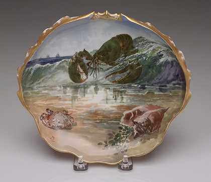 海鲜盘，来自卢瑟福·B·海斯总统服务（1880年） by Theodore Russell Davis