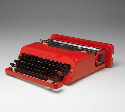 瓦伦丁便携式打字机和箱子（1969年） by Ettore Sottsass, Perry A. King