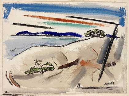 乔治湖：安德鲁岛上（1923） by John Marin (1870-1953)