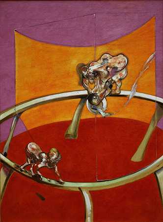 摘自梅布里奇的《运动中的人物：倒碗水的女人/四肢瘫痪的孩子》（1965） by Francis Bacon