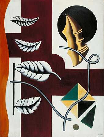 叶子和壳（叶子和壳）（1927年） by Fernand Léger