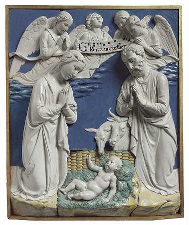 在埃克塞尔西斯与格洛里亚一起诞生（1465-1470） by Luca della Robbia