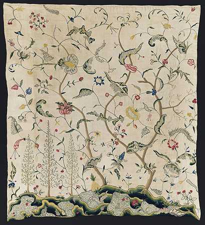 宽床窗帘（洛厄尔家庭套装）（1725） by Unknown Artist