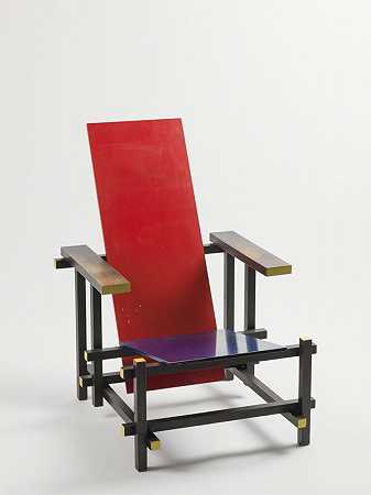 红蓝扶手椅（1918） by Gerrit Thomas Rietveld