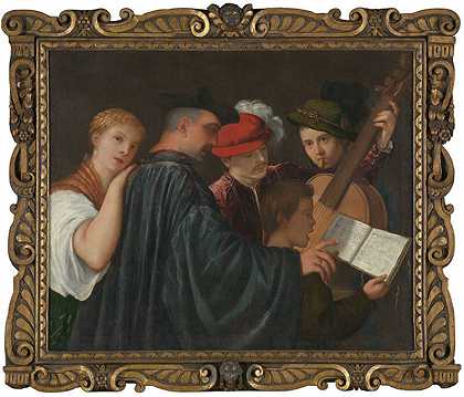音乐课（约1535年） by Titian