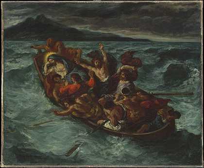 加利利海上的基督（1853） by Eugène Delacroix