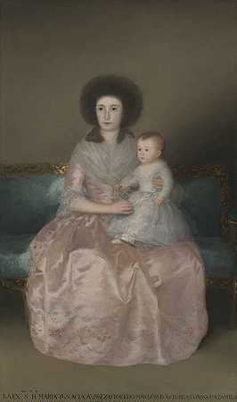 阿尔塔米拉伯爵夫人和她的女儿玛丽亚·阿古斯蒂娜（1787年） by Francisco de Goya