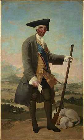 查尔斯三世穿着狩猎服（1786-1788） by Francisco de Goya