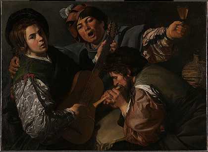 三位数的音乐会（1615-1616） by Valentin de Boulogne