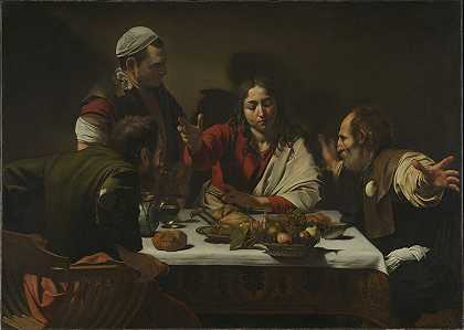 艾默斯的晚餐（1601） by Michelangelo Merisi da Caravaggio