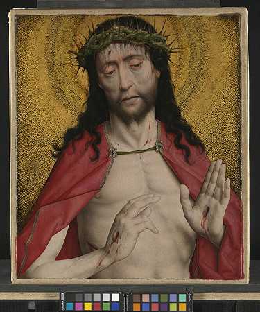 戴着荆棘冠冕的基督（约1470年） by Dieric Bouts