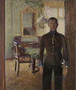 阿洛伊斯·格斯特尔中尉的肖像（约1907年） by Richard Gerstl