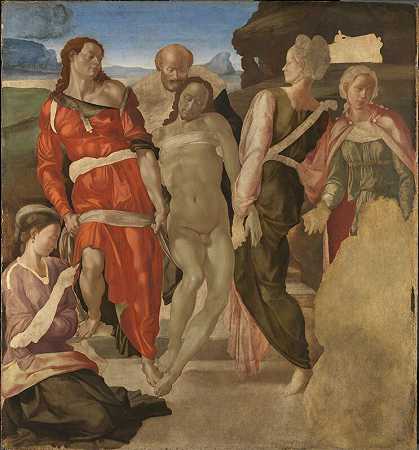安葬（或基督被抬进坟墓）（1500-1501） by Michelangelo Buonarroti