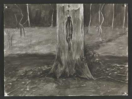 《受伤的树I》（2015） by George Shaw (b. 1966)