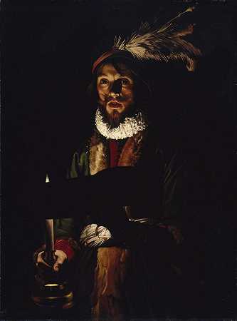 烛光下唱歌的人（1625-1635） by Adam de Coster