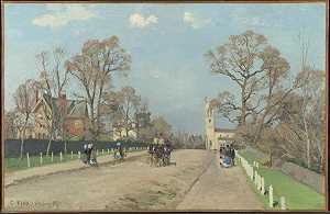 西德纳姆大道（1871） by Camille Pissarro