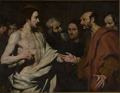 圣托马斯的怀疑（1620年代） by Giovanni Antonio Galli called Lo Spadarino