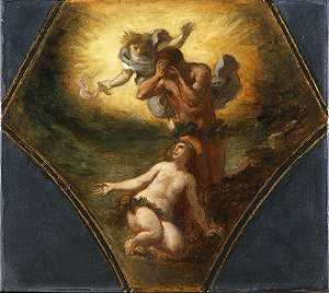 亚当和夏娃被逐出天堂（1844） by Eugène Delacroix
