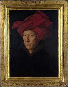 戴红色头巾的男人（自画像？）(1433) by Jan van Eyck