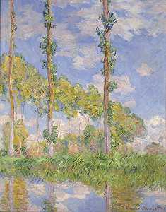 太阳下的杨树（1891） by Claude Monet