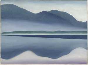 乔治湖[原反射海景]（1922年） by Georgia O’Keeffe