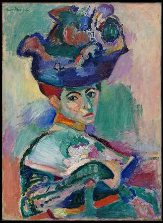 戴帽子的女人（1905年） by Henri Matisse