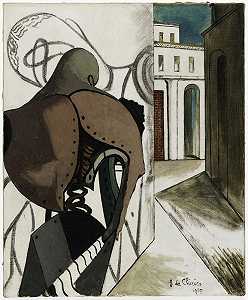 《思想家的烦恼》（1915年） by Giorgio de Chirico