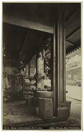 加利福尼亚旧金山唐人街店（1880年代） by Isaiah West Taber