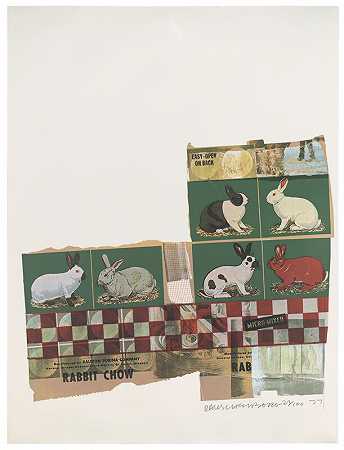 兔杂烩（杂烩袋）（1977年） by Robert Rauschenberg