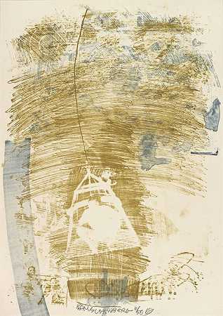 孢子（石头月亮）（1969） by Robert Rauschenberg