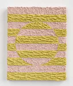 边境交换研究（淡赭色和粉粉色）（2021年） by Carlos Rosales-Silva