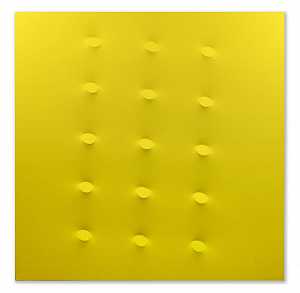 15个黄色椭圆形（2018年） by Turi Simeti