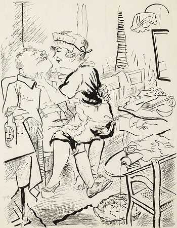 Liebespaar（情侣）（1932） by George Grosz