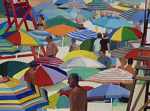 《海滩上的温暖日子》#9（2021） by Suhas Bhujbal