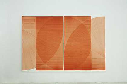 三条橙色线#1（2021） by Thomas Trum