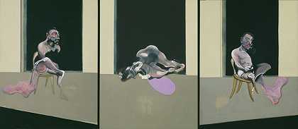 三联画——1972年8月（1972年） by Francis Bacon
