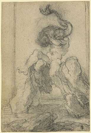 带着海豚的海神（1652-1653） by Gian Lorenzo Bernini