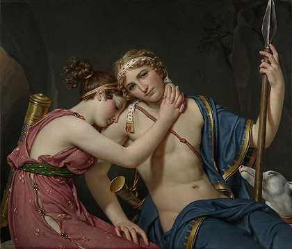 泰勒马科斯和欧几里士的告别（1818） by Jacques-Louis David
