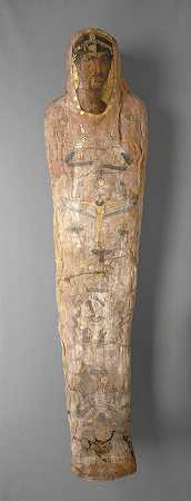 带卡通图案和肖像的木乃伊（50-100） by Unknown, El Hibeh (perhaps), Egypt, Africa