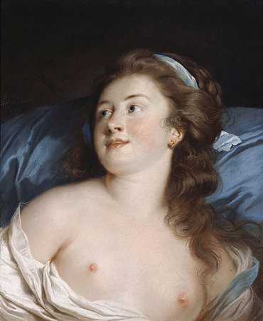 一位年轻女子的头像（1779年） by Adélaïde Labille-Guiard