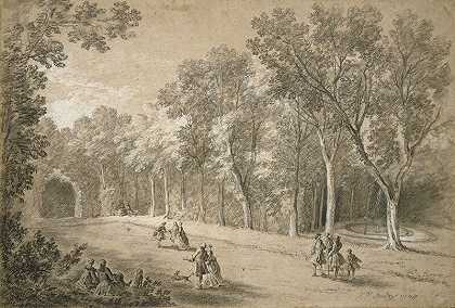 公园场景（1744） by Jean-Baptiste Oudry