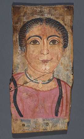 女性木乃伊肖像（175-200） by Unknown, Er-Rubayat, Egypt, Africa