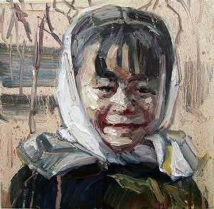 Sister（1）（约2010年） by Hung Liu 刘虹