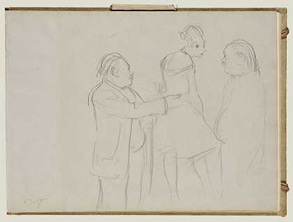 芭蕾舞大师的素描（1877） by Edgar Degas