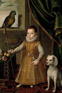 萨伏伊的菲利普·伊曼纽尔（Philip Emanuel）近两岁时的肖像（1587年） by Jan Kraeck