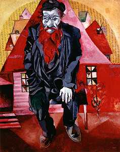 红色犹太人（1915） by Marc Chagall