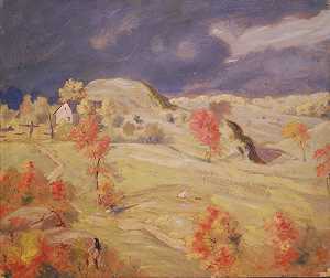 即将来临的风暴（1890） by Louis Michel Eilshemius