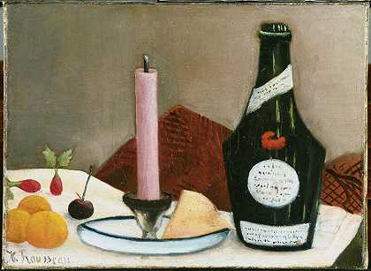粉红蜡烛（1908） by Henri Rousseau